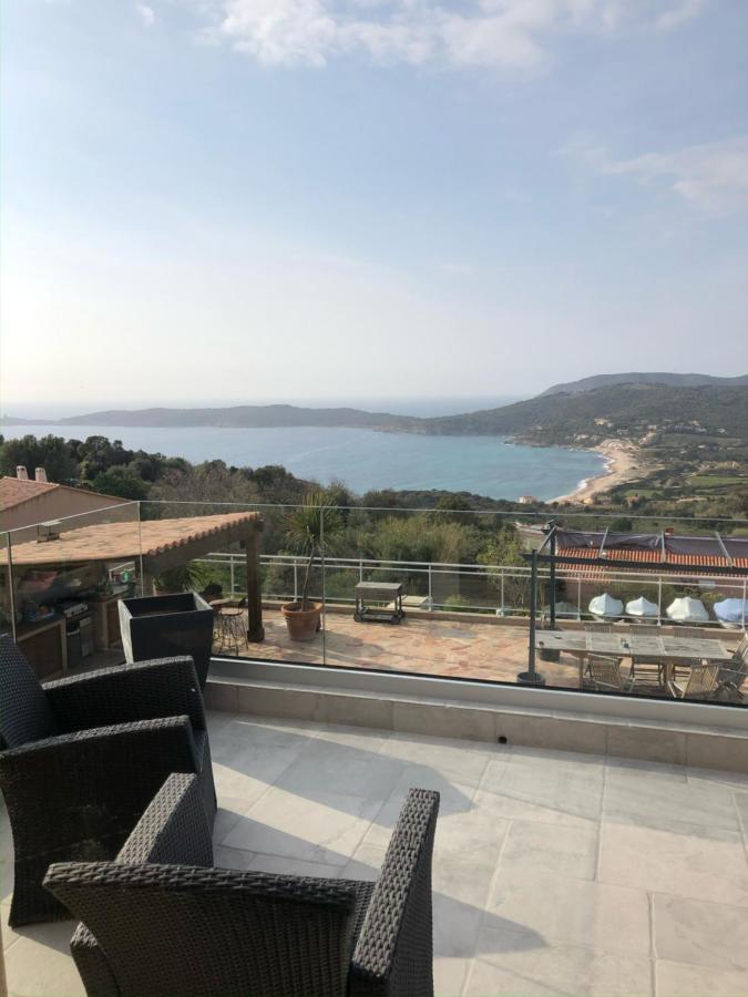 Haut De Villa - Vue Mer Avec Coucher De Soleil Cargese Luaran gambar